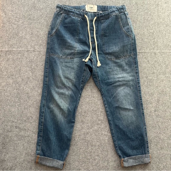 One Teaspoon Shabbies High Waist Drawstring Boyfriend Denim Jeans Sz: L - Picture 5 of 10